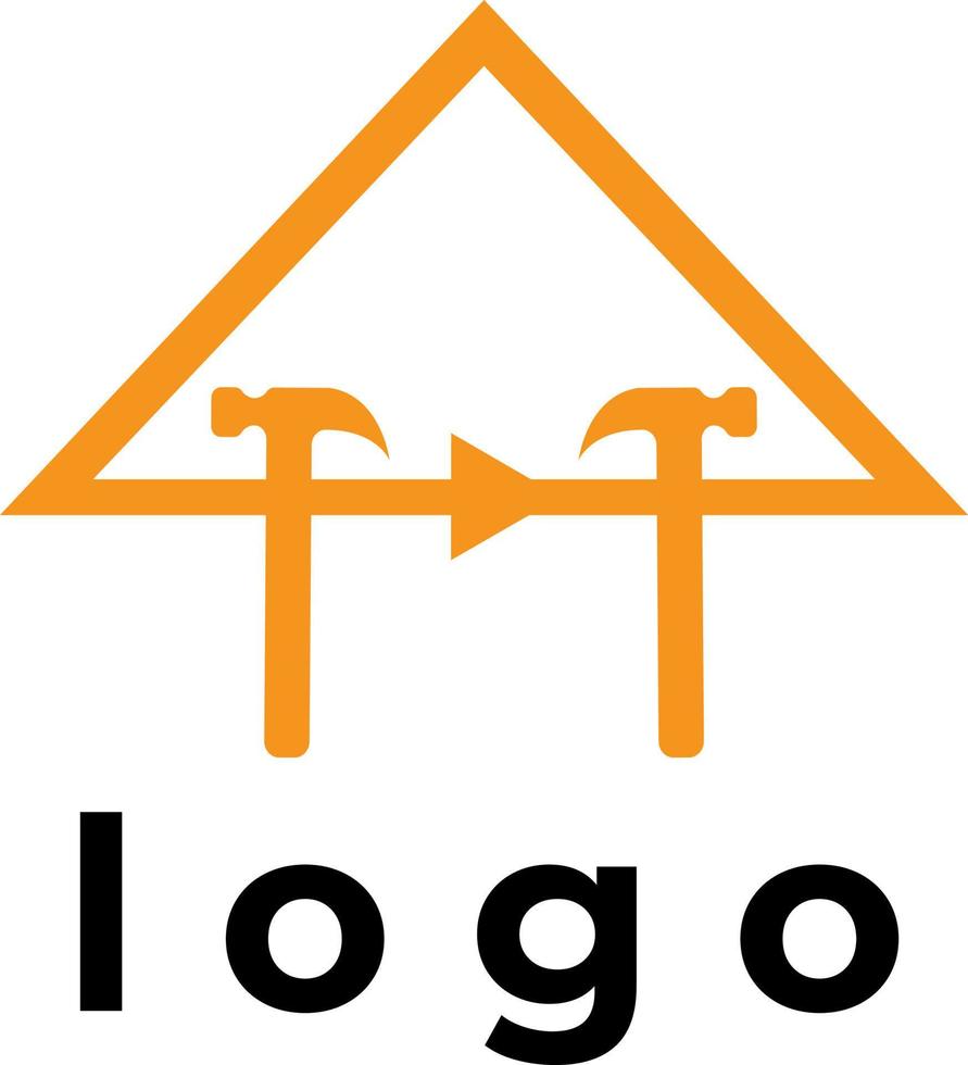 logo de constructeur de maison vecteur