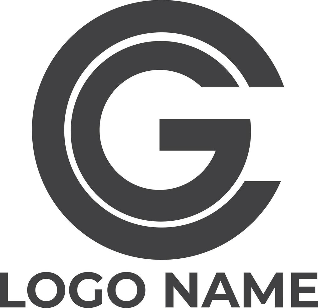 cg, création de lettre de logo gc vecteur