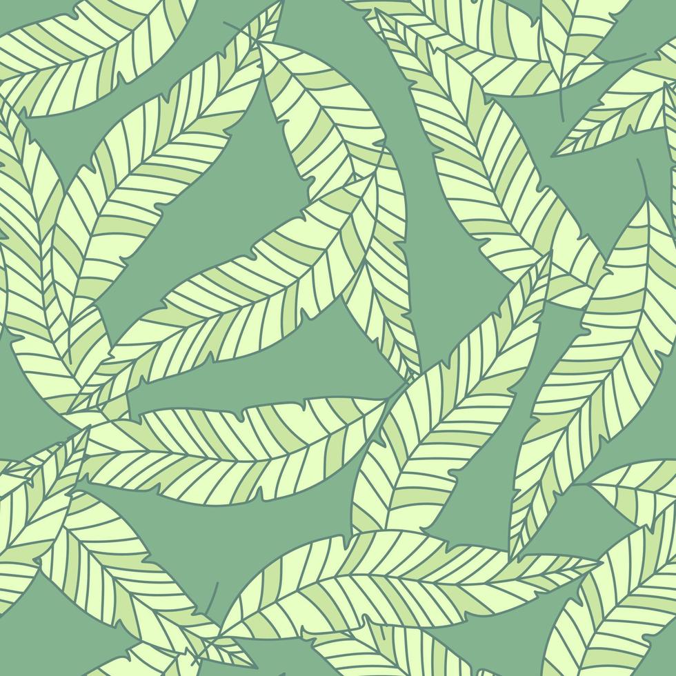 modèle sans couture de feuilles de palmier tropical linéaire. texture botanique exotique. vecteur