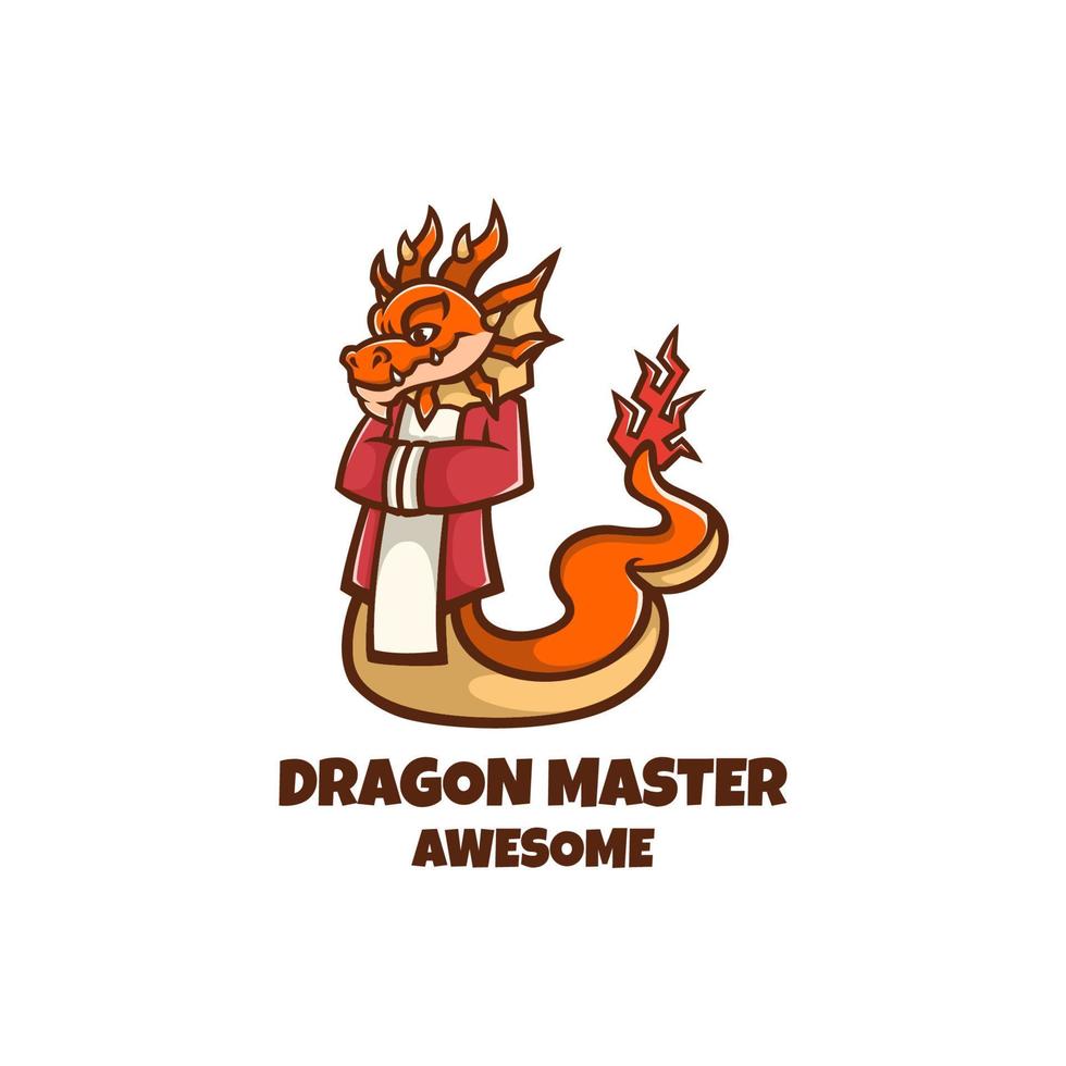 illustration graphique vectoriel du maître dragon, bon pour la conception de logo