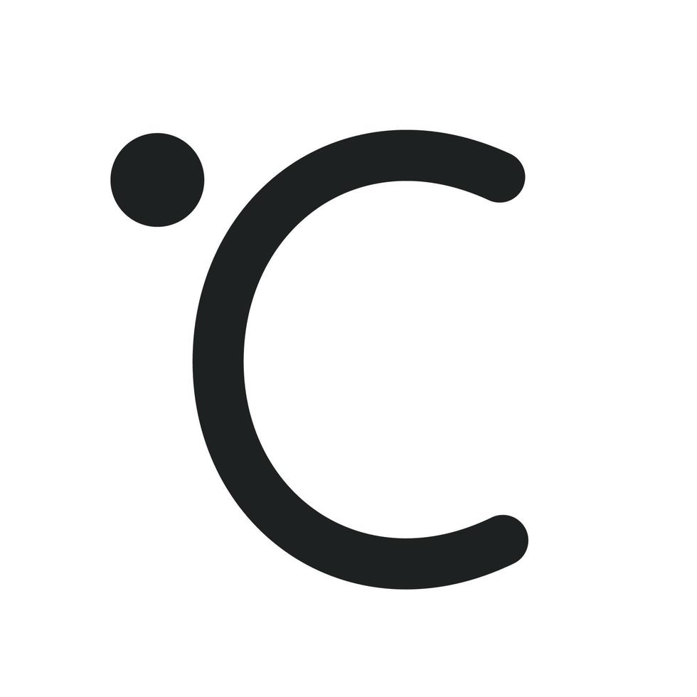 icône de contour Celsius vecteur