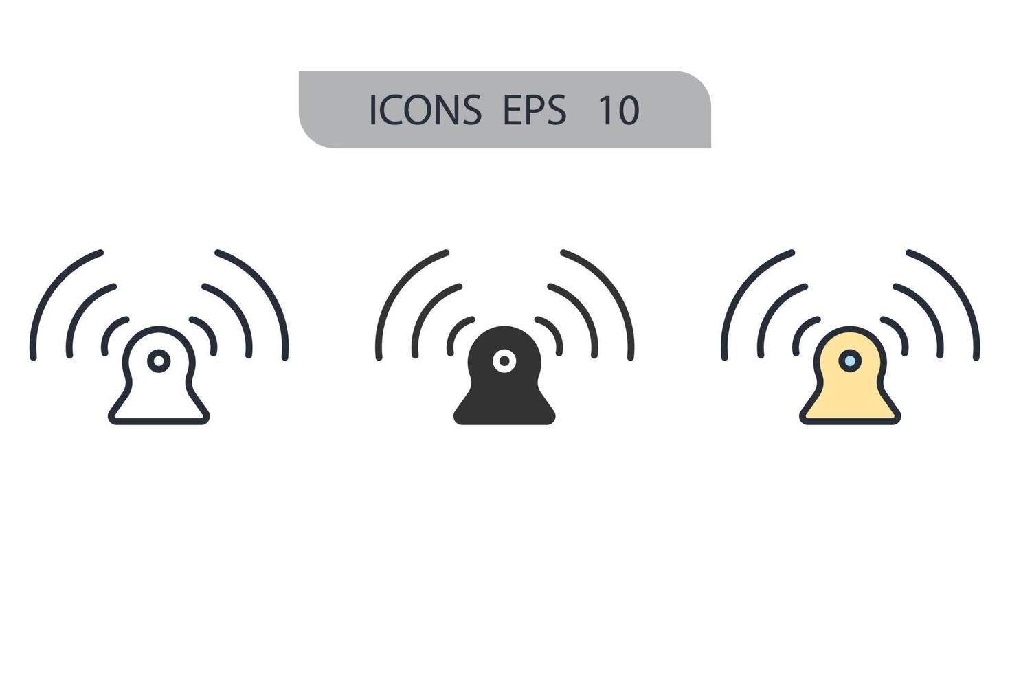 icônes wifi symboles éléments vectoriels pour le web infographique vecteur