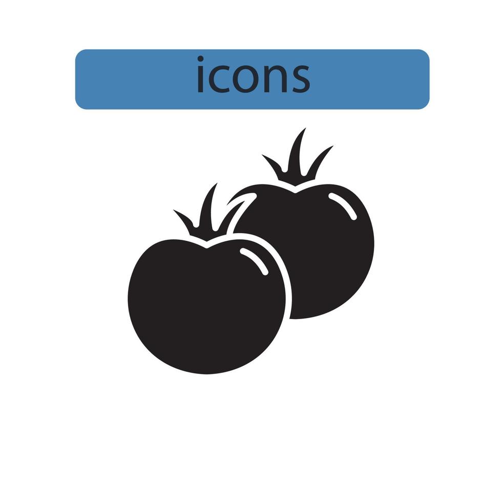 icônes de tomate symbole éléments vectoriels pour le web infographique vecteur