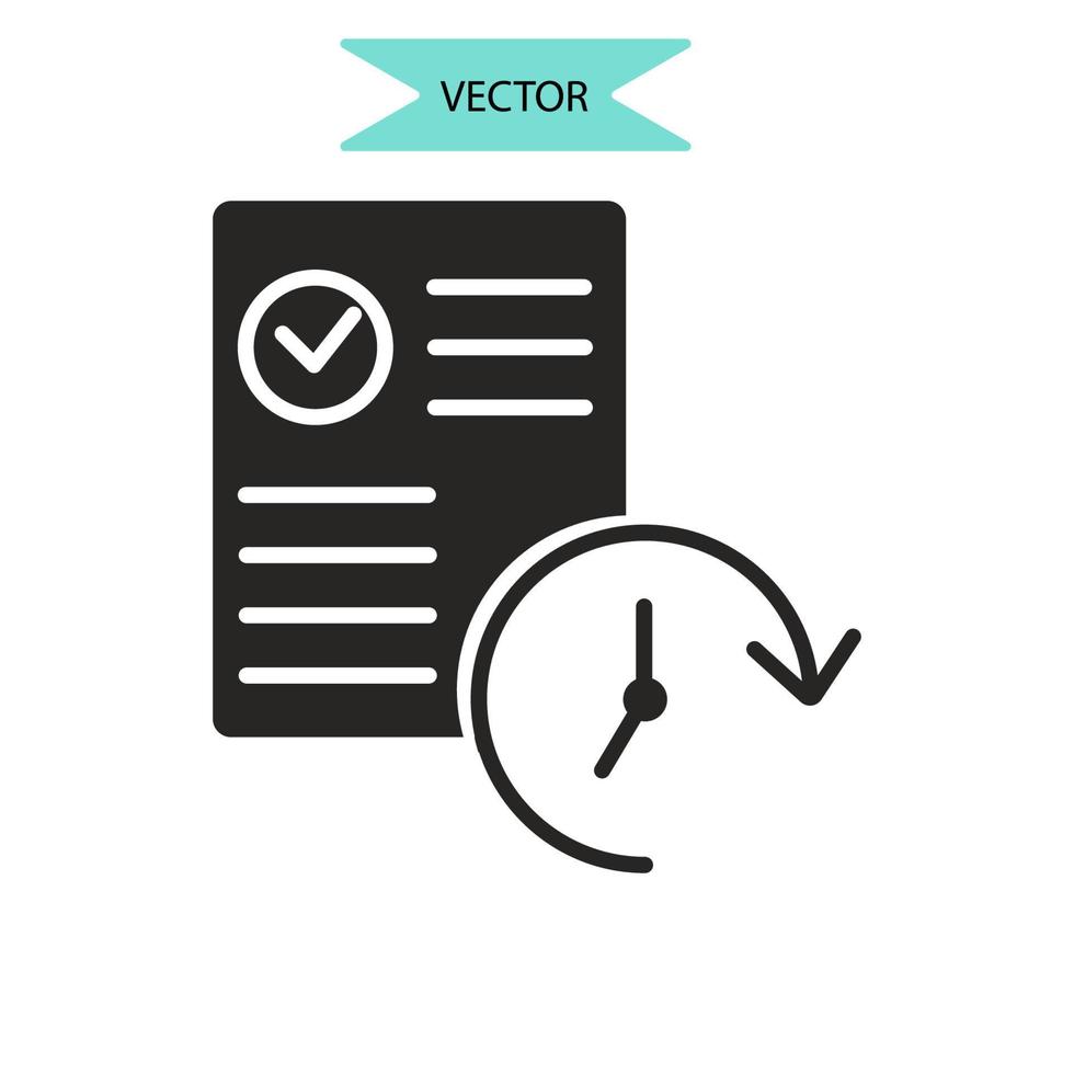 gestion résumé icônes symbole vecteur éléments pour infographie web