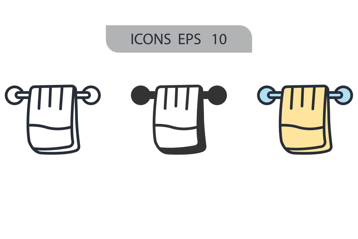 icônes de serviette symboles éléments vectoriels pour le web infographique vecteur