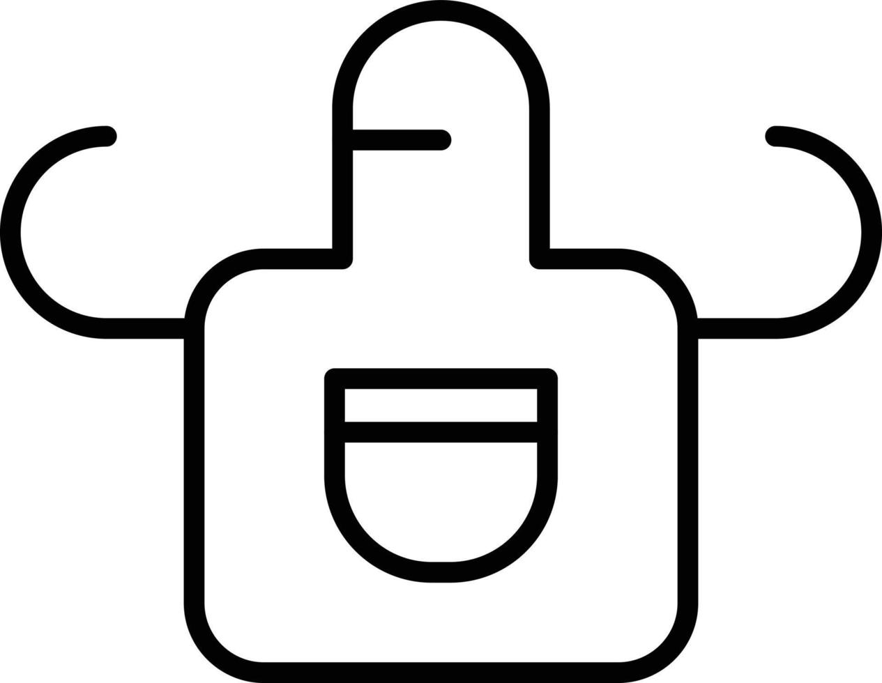 icône de contour de tablier vecteur