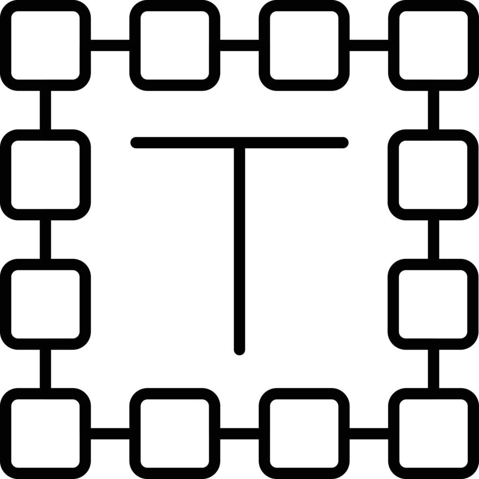 icône de contour sans texte vecteur