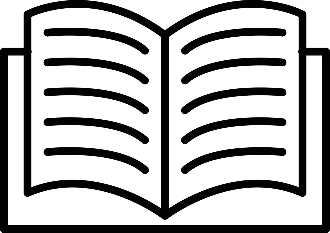 icône de contour de livre ouvert vecteur