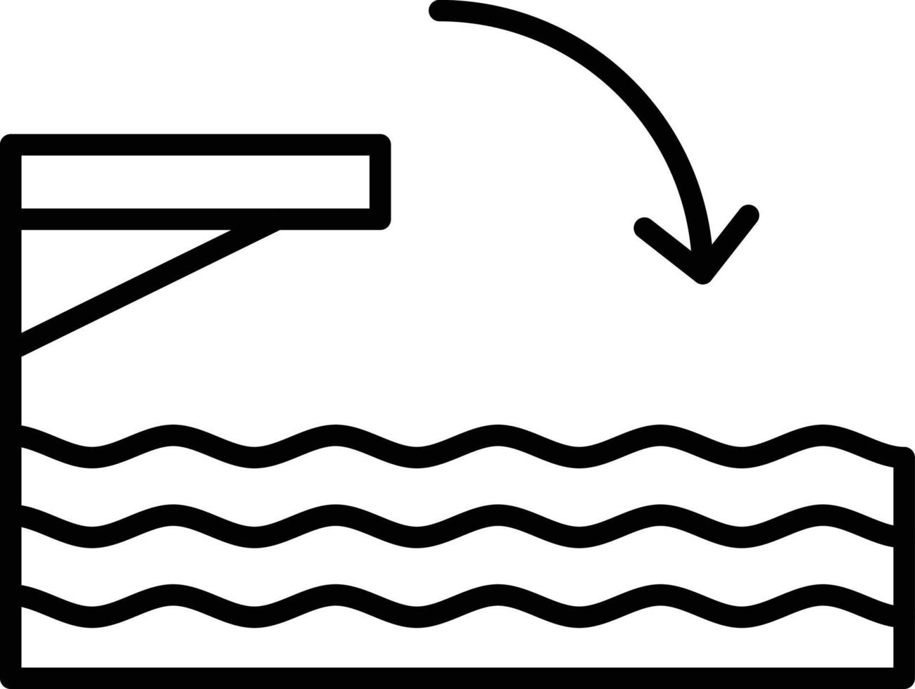 icône de contour de trampoline vecteur