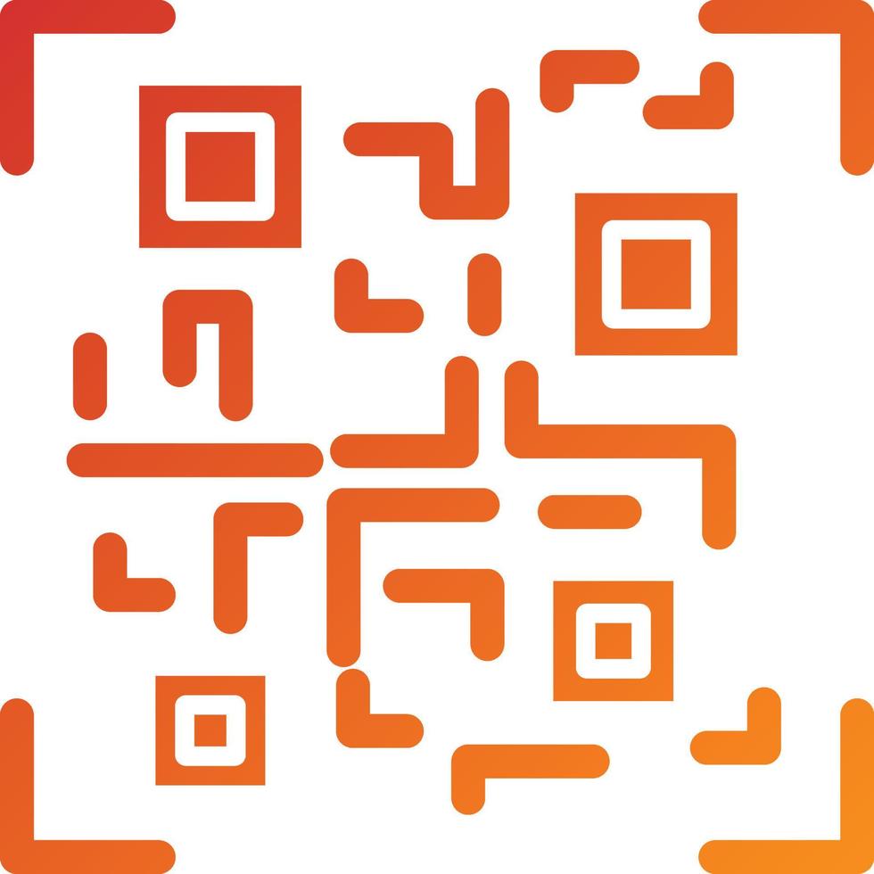 style d'icône de code qr vecteur