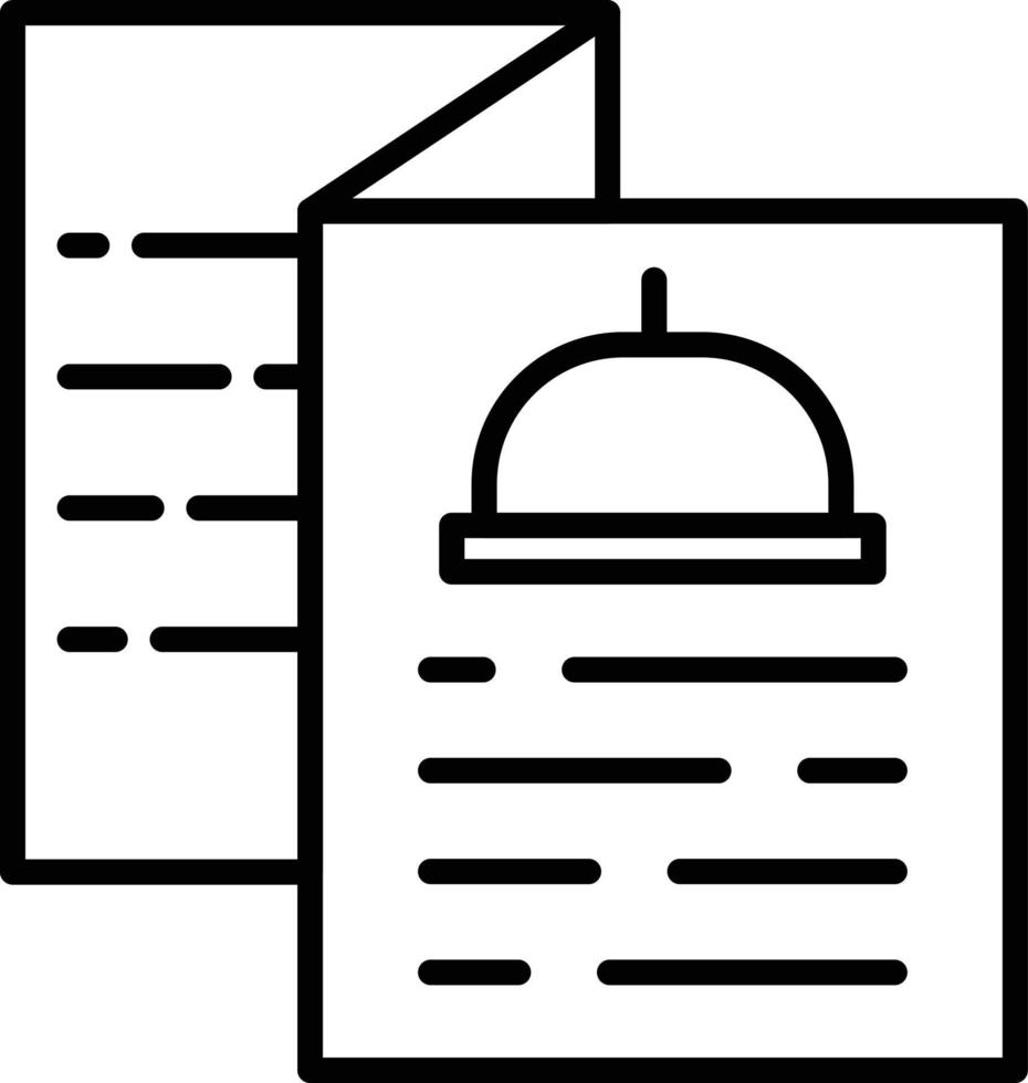 icône de contour de menu vecteur