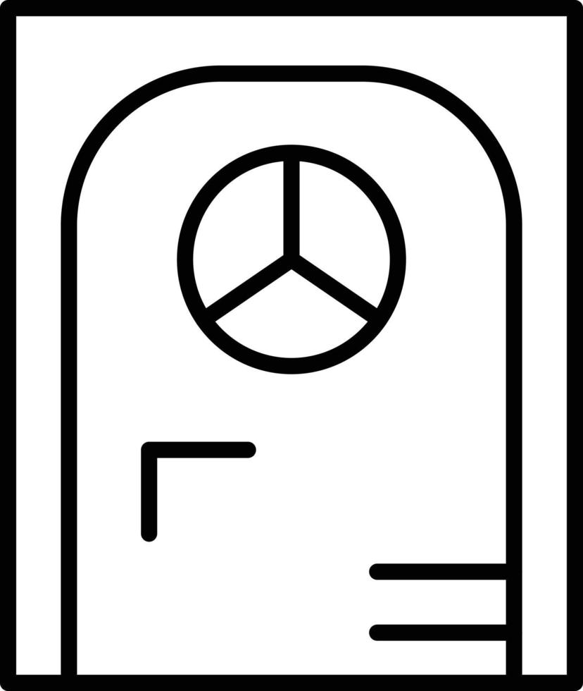 icône de contour de porte de navire vecteur