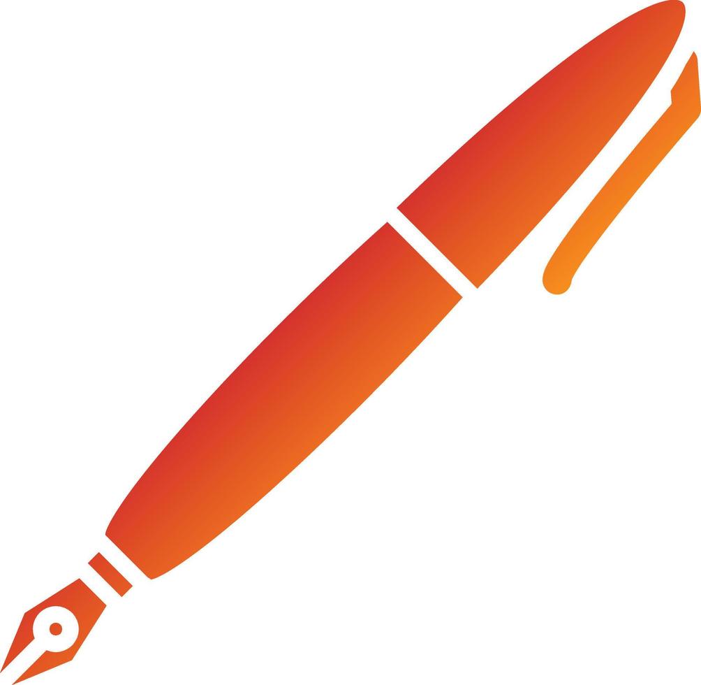 style d'icône de stylo plume vecteur