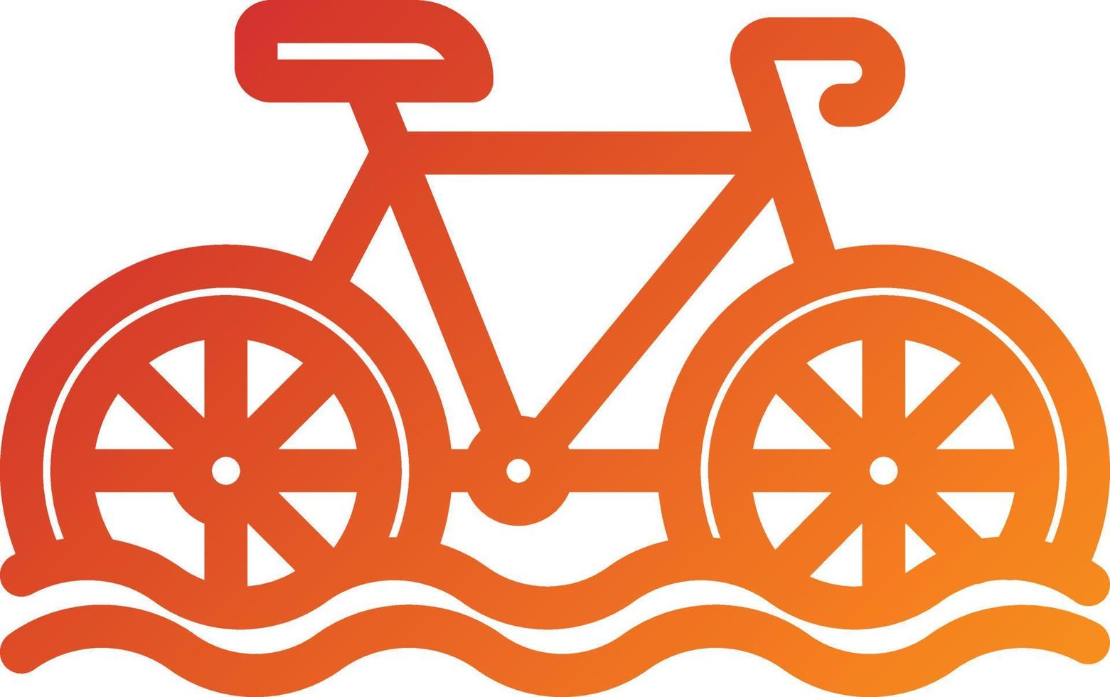 style d'icône de tricycle à eau vecteur