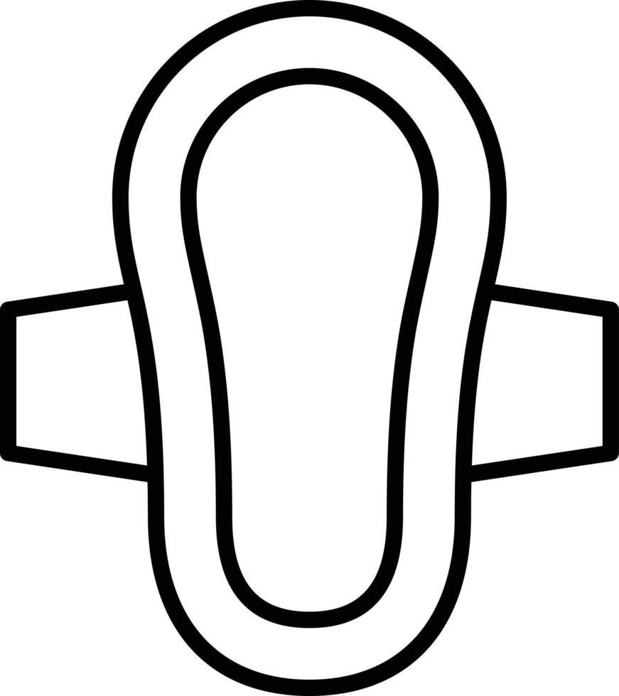 icône de contour de serviette hygiénique vecteur
