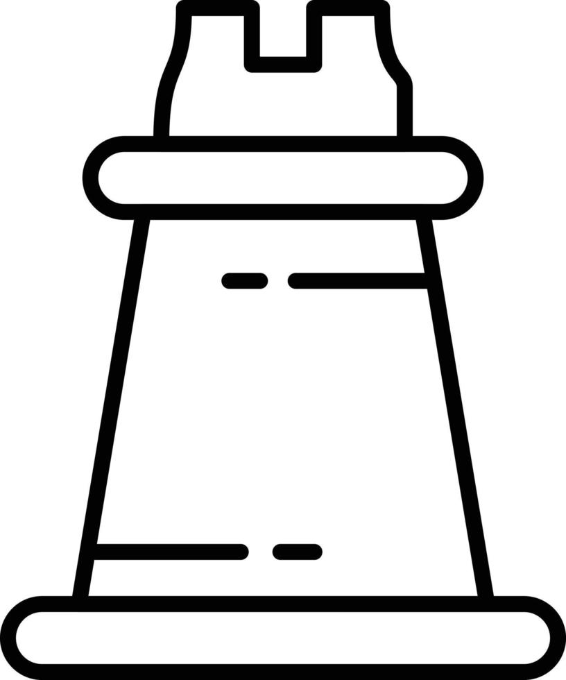 icône de contour de pièce d'échecs vecteur
