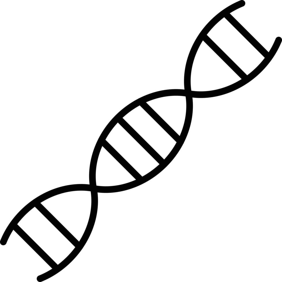 icône de contour ADN vecteur