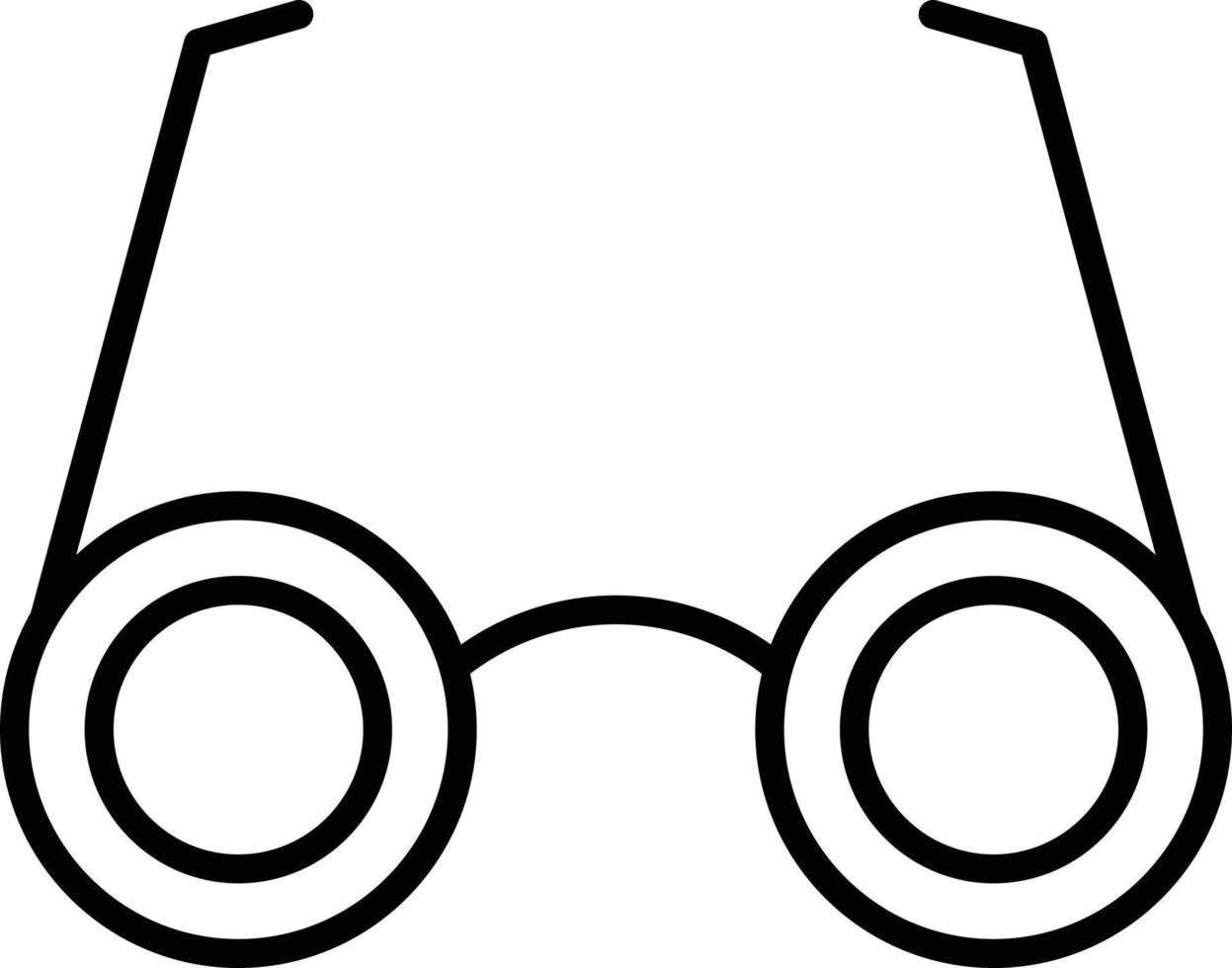 icône de contour de lunettes vecteur