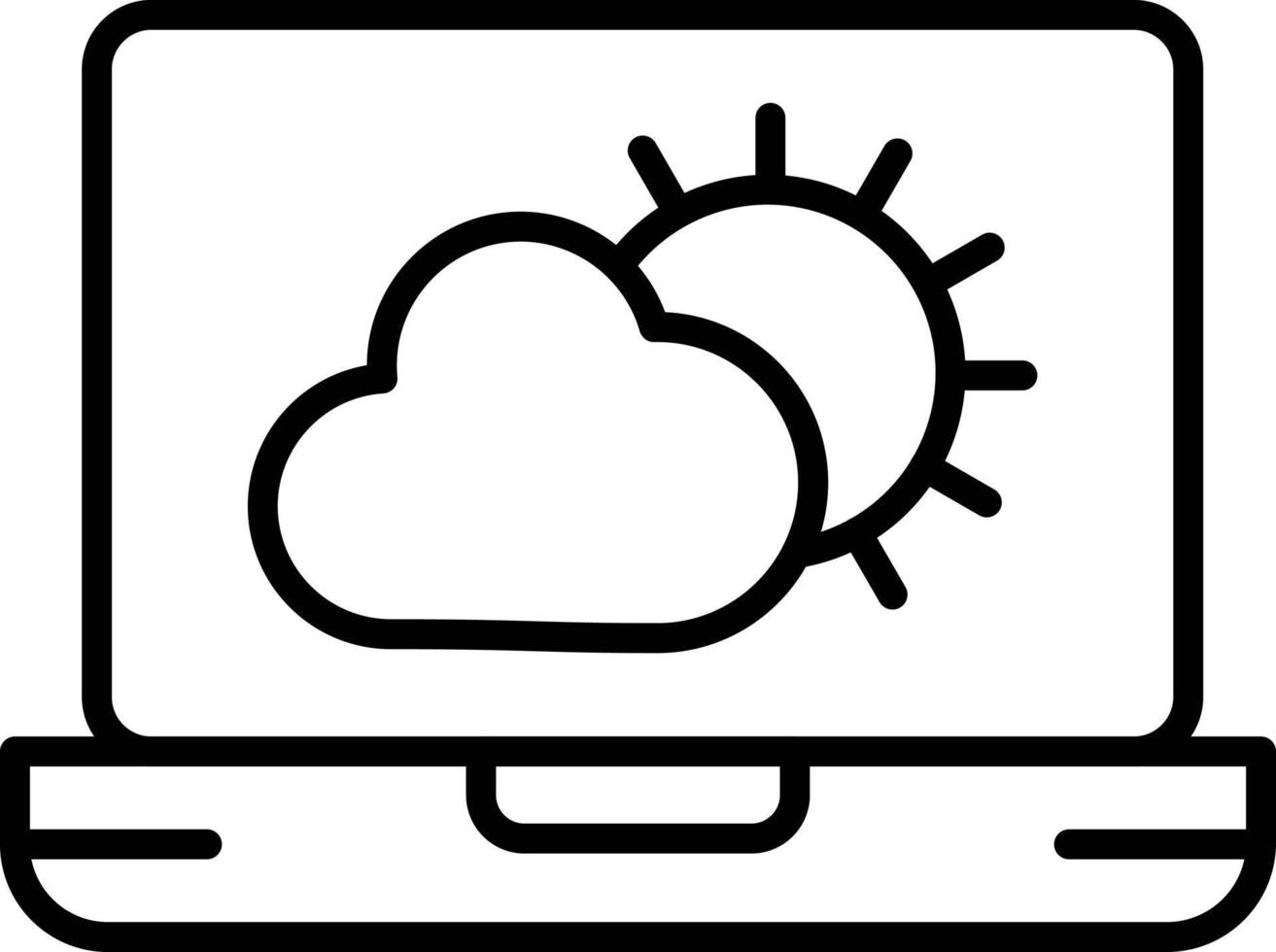 icône de contour de prévisions météo vecteur