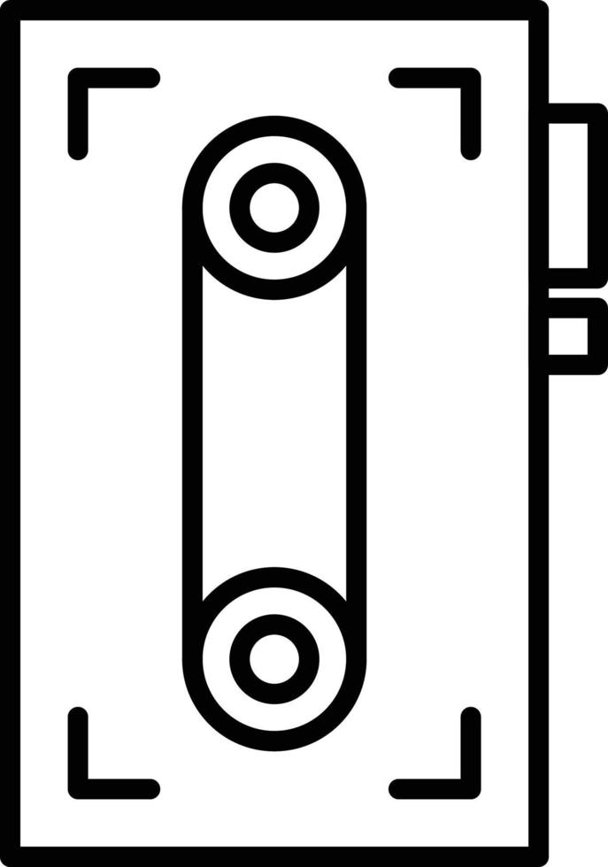 icône de contour de l'enregistreur audio vecteur