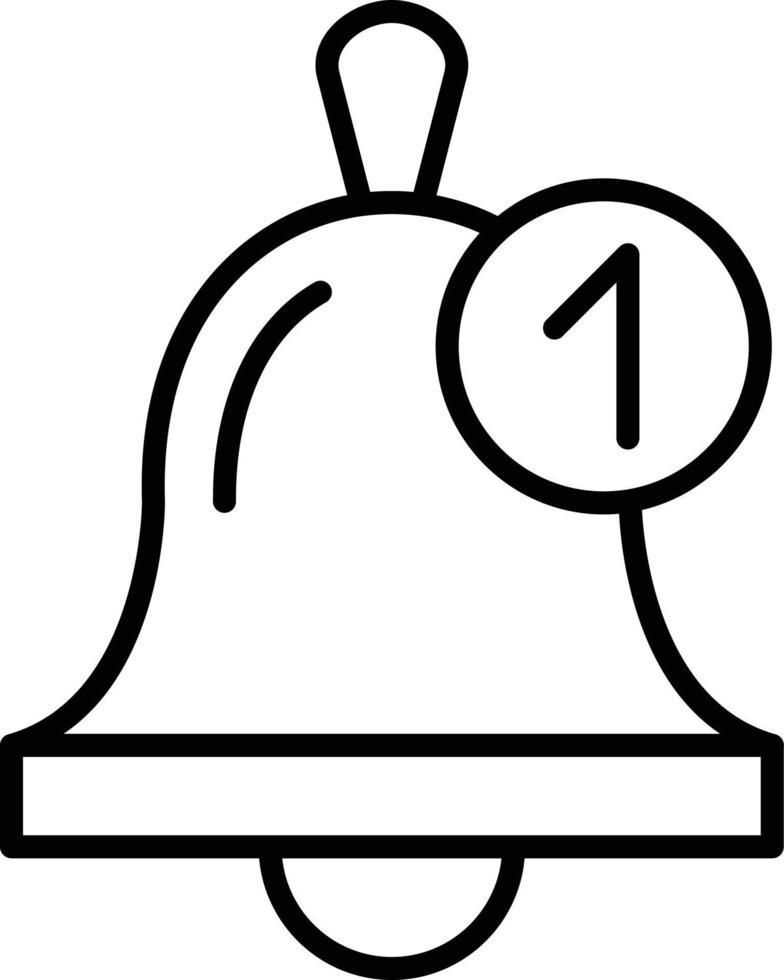 icône de contour de cloche vecteur