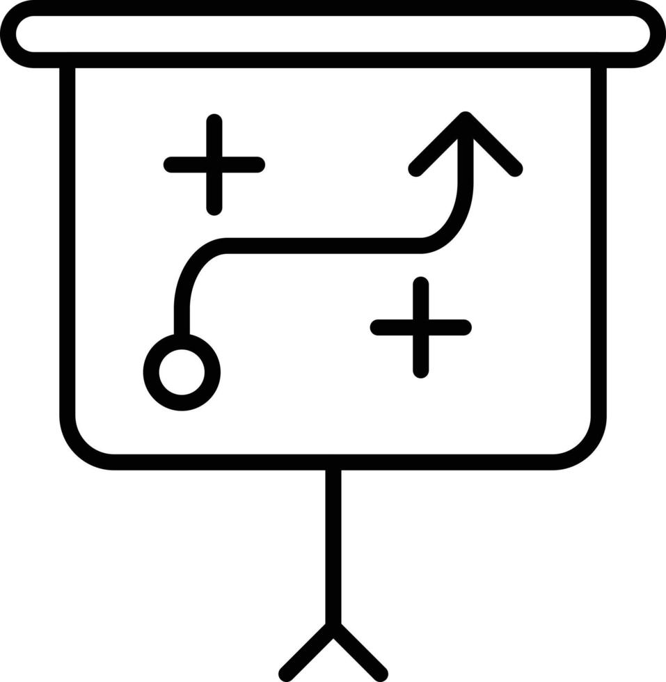 icône de contour de stratégie vecteur