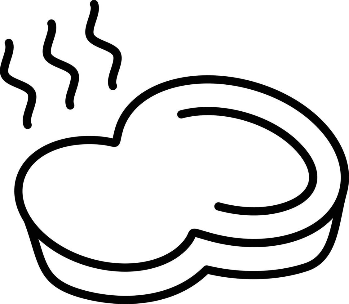 icône de contour de steak vecteur