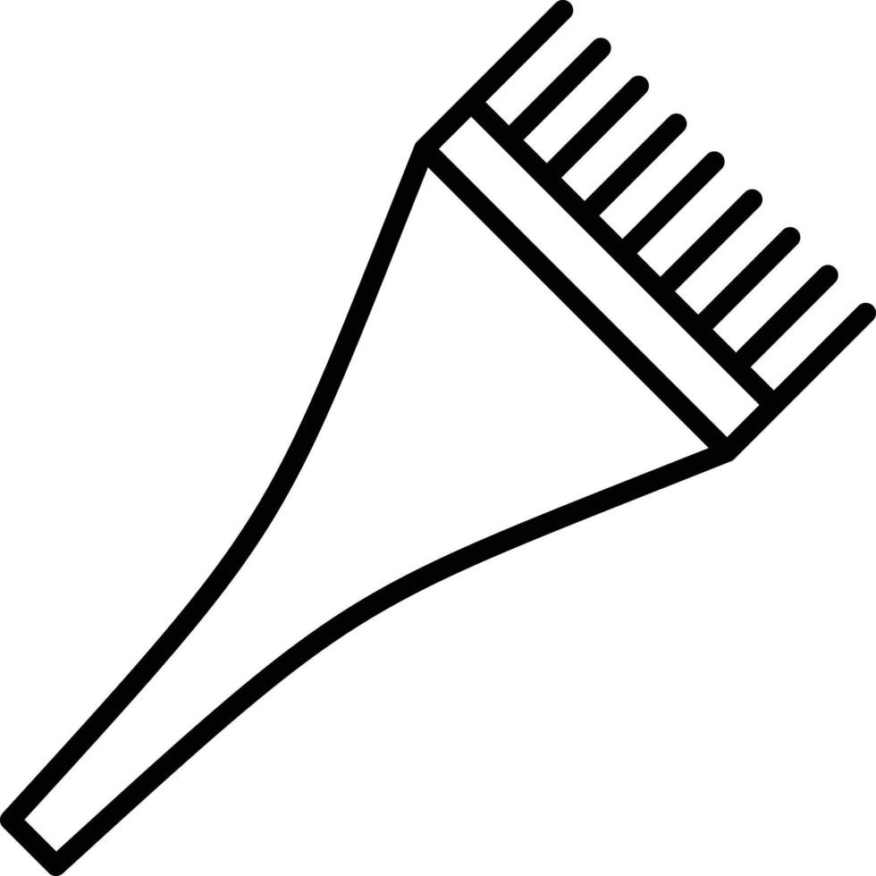 icône de contour de brosse de teinture pour les cheveux vecteur