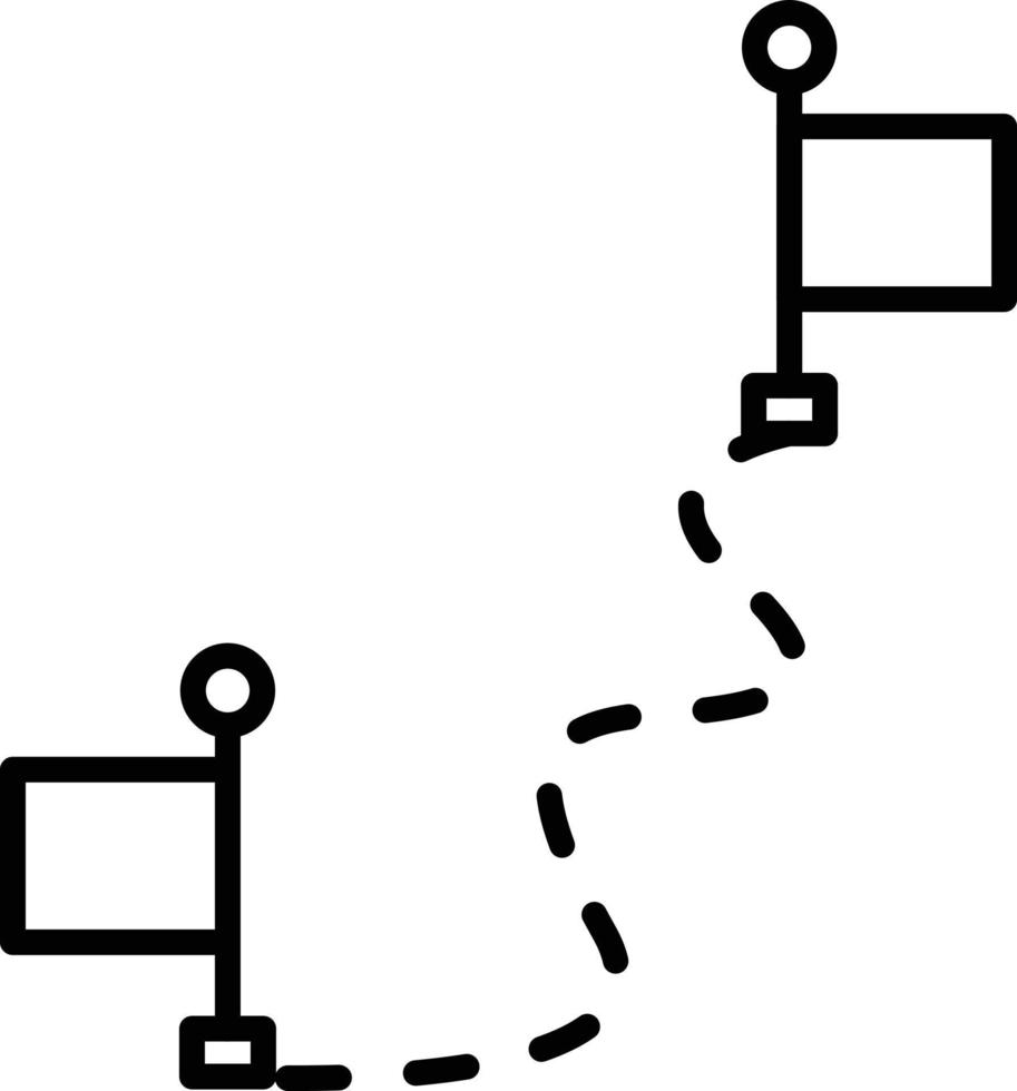 icône de contour de jalon vecteur