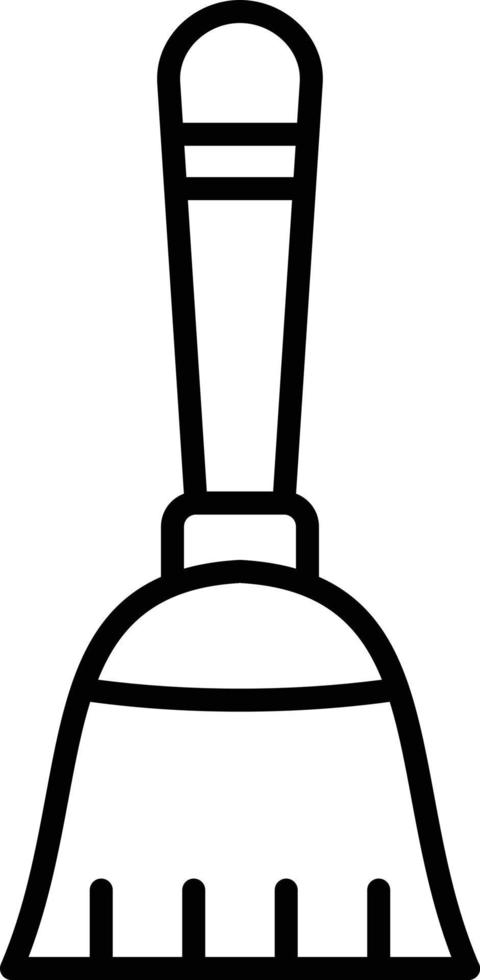 icône de contour de balai vecteur