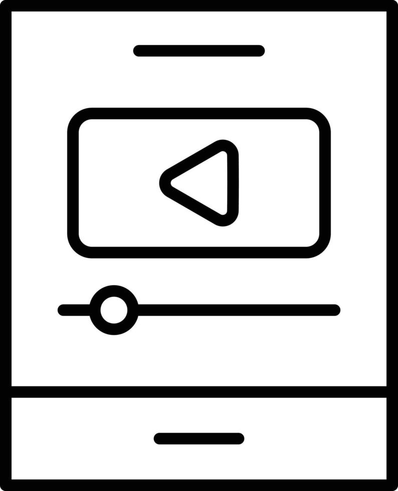 icône de contour de lecteur de musique vecteur