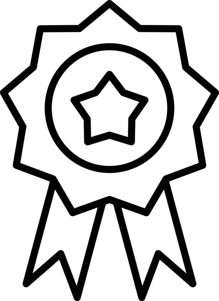 icône de contour de badge vecteur