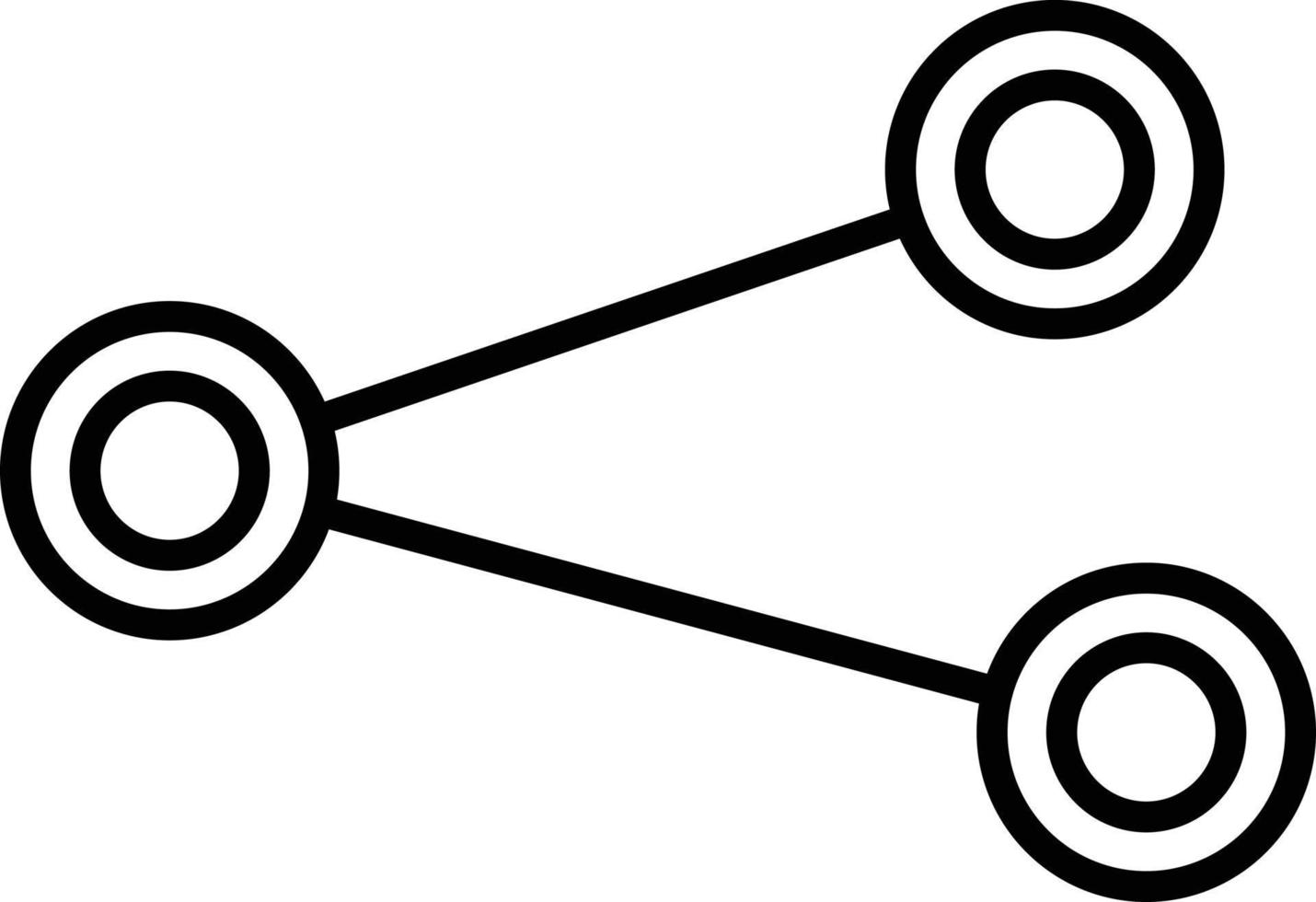 icône de contour de lien vecteur