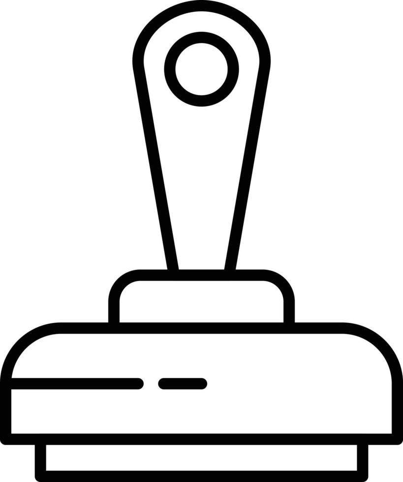 icône de contour de timbre vecteur