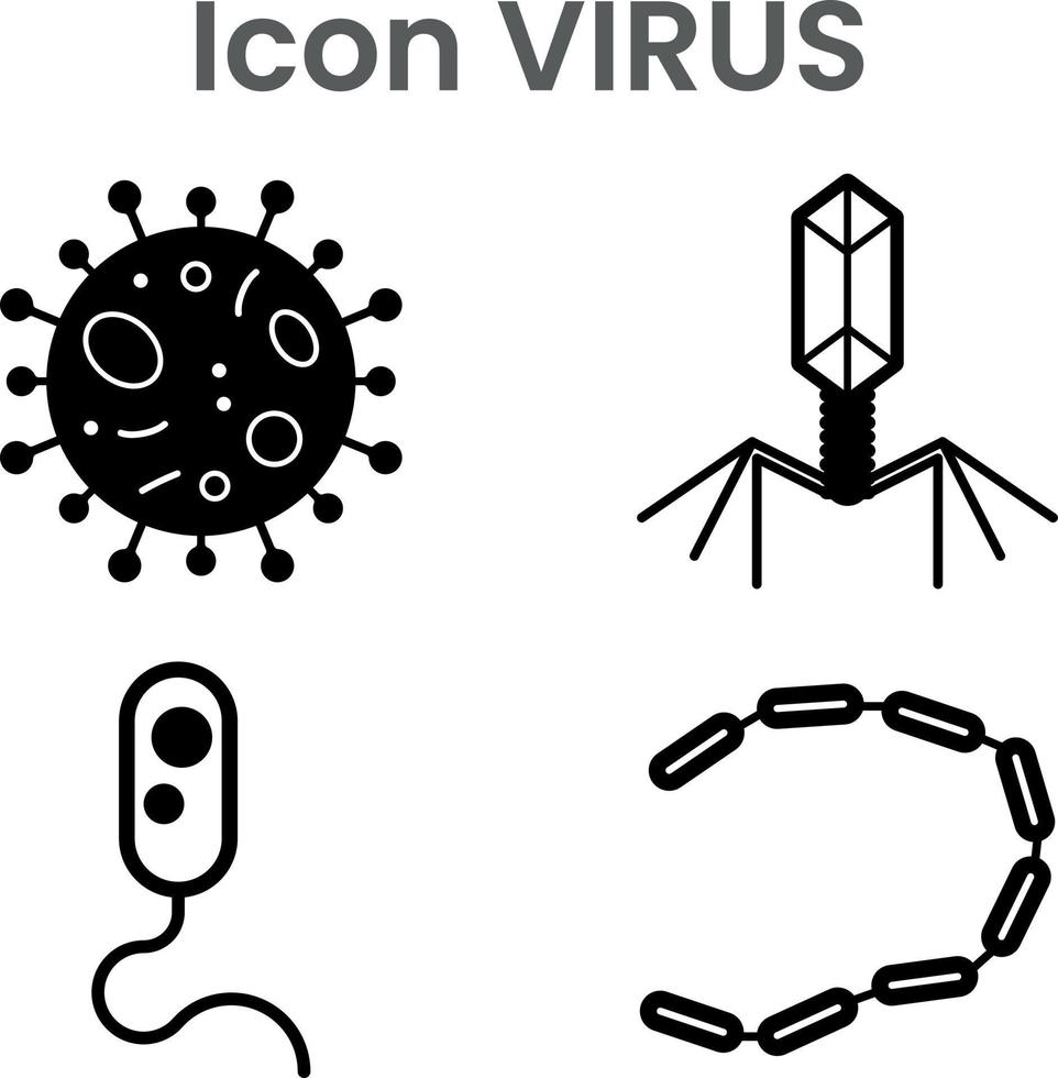 packs d'icônes de parasites ou de virus ou de bactéries ou de micro-organismes vecteur