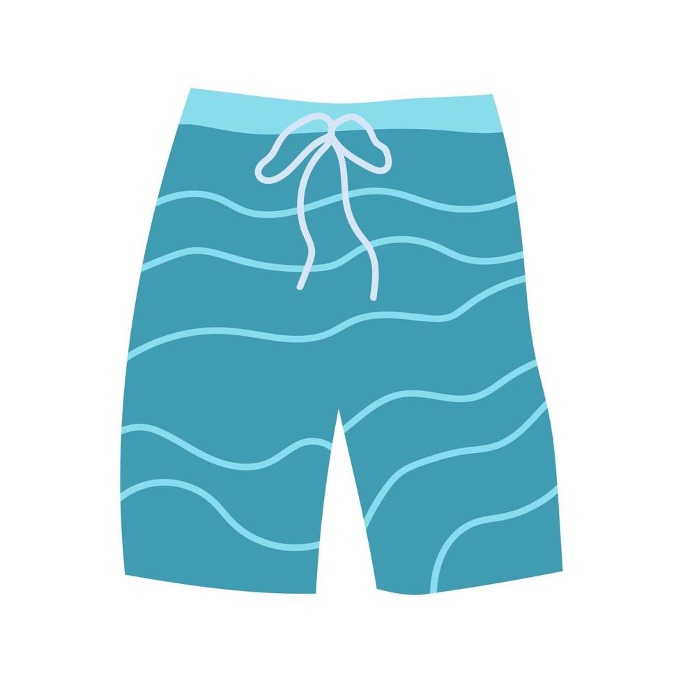 short de plage pour hommes, peint dans un style doodle. collection d'été. illustration vectorielle plane vecteur