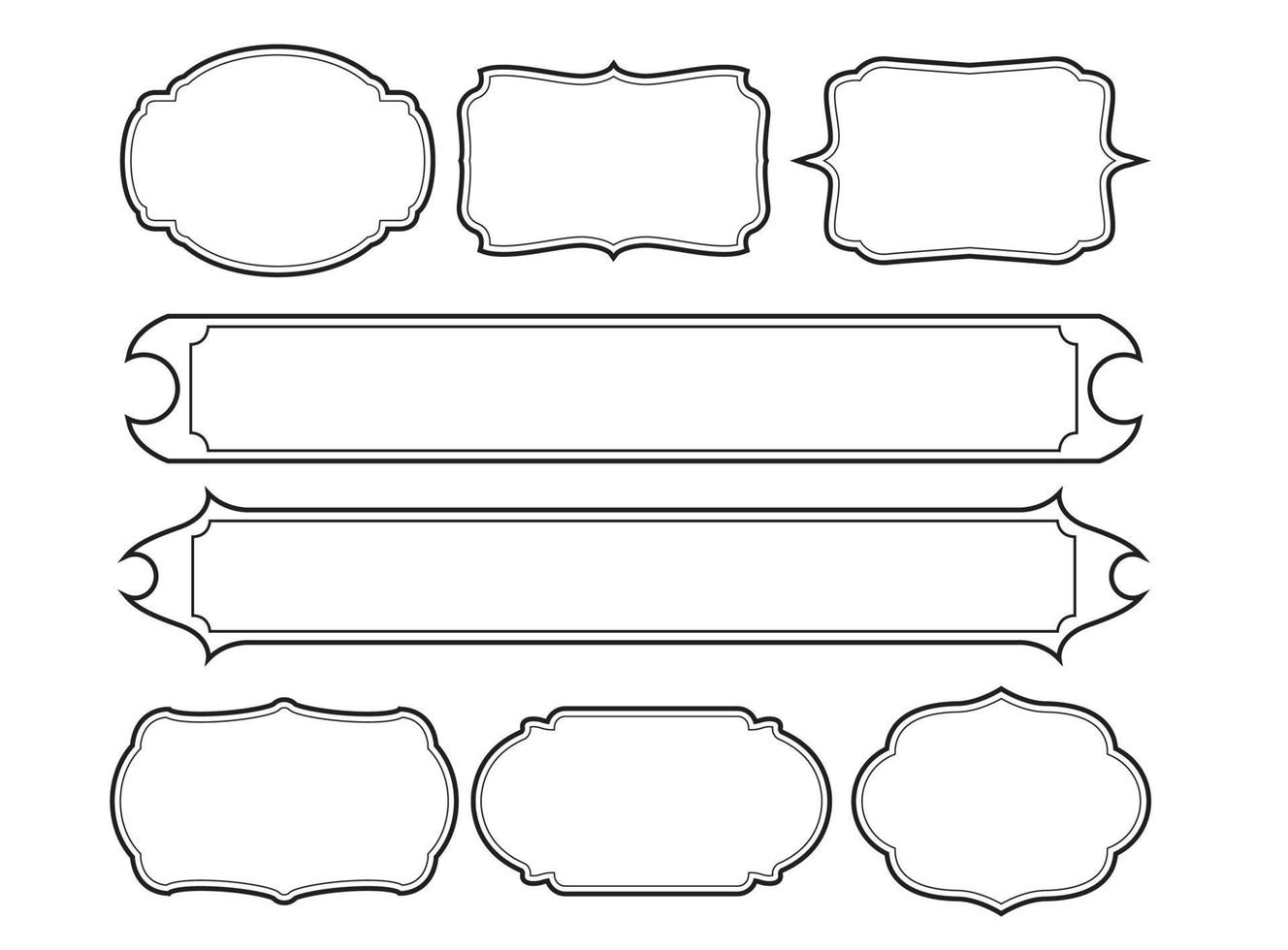 ensemble de cadres frontière design vintage vecteur