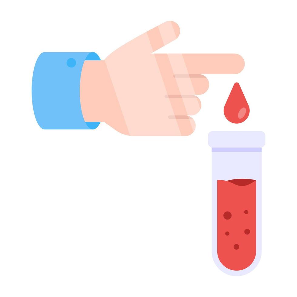 icône du design moderne de l'échantillon de sang vecteur