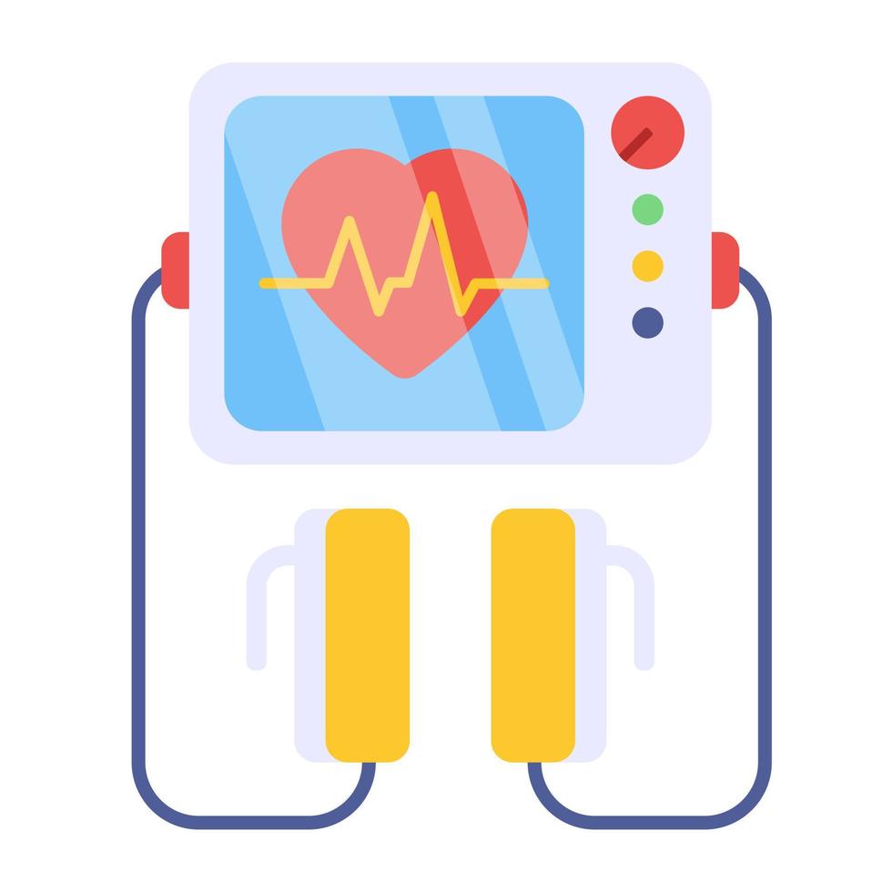 une icône de conception unique de moniteur ecg vecteur