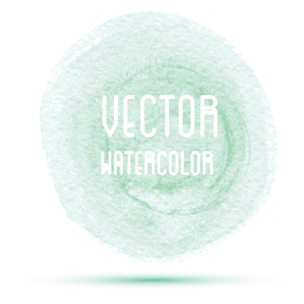 tache d'aquarelle verte isolée sur fond blanc. vecteur