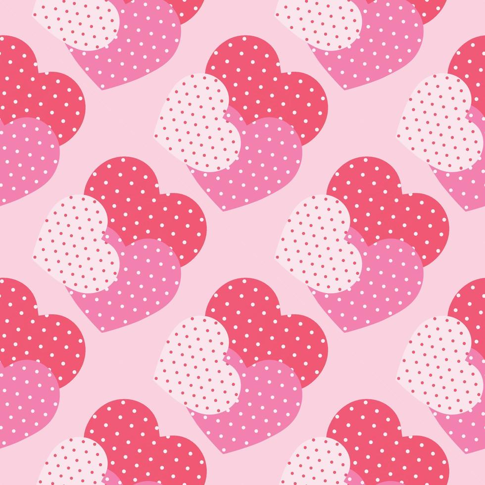 illustration vectorielle de fond rose modèle sans couture. conception pour l'amour et la relation, la Saint-Valentin ou la carte du jour du mariage. vecteur