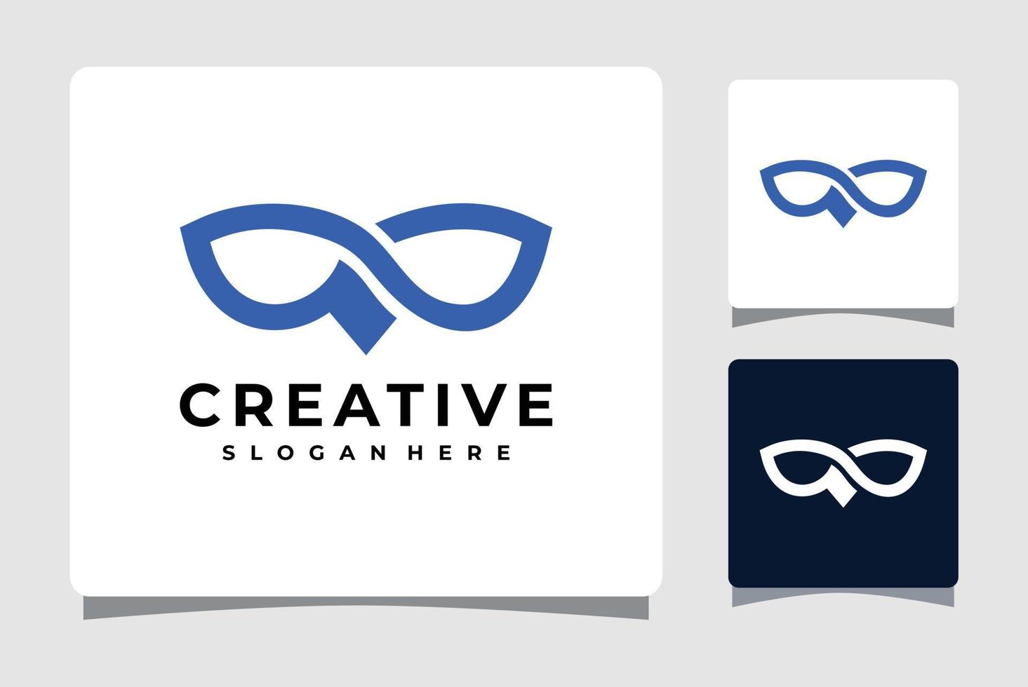 inspiration de conception de modèle de logo de lunettes optiques vecteur