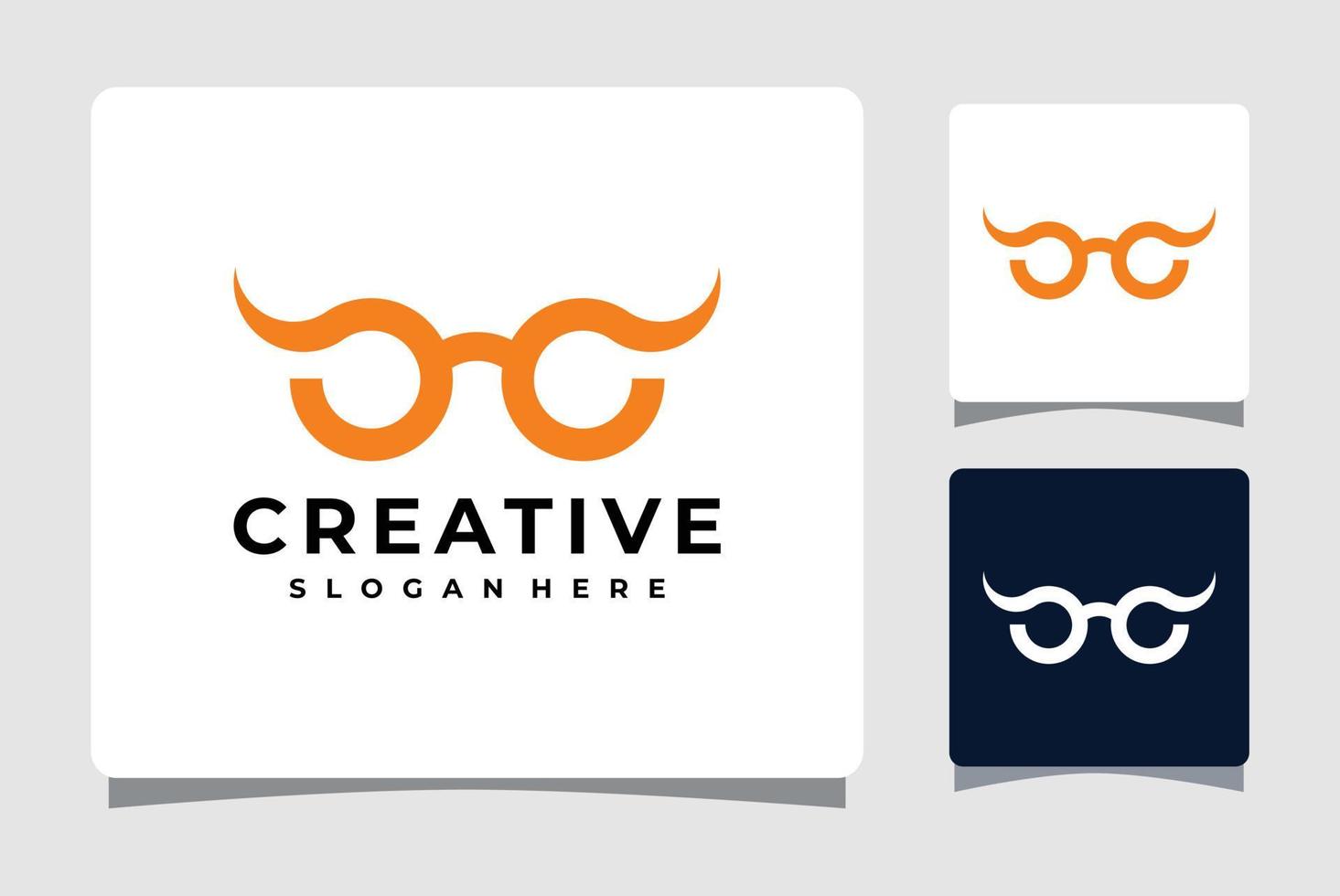 inspiration de conception de modèle de logo de lunettes optiques vecteur