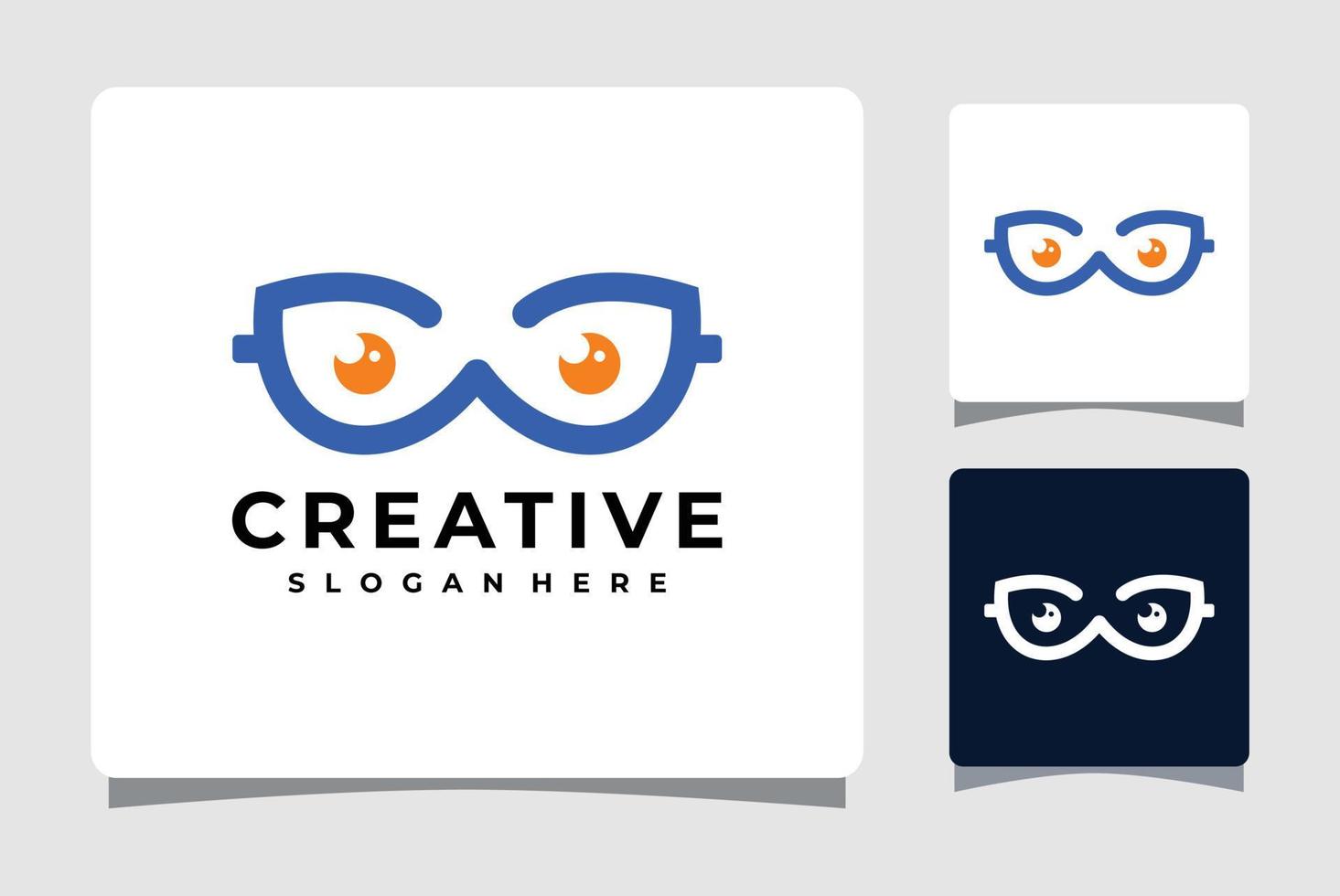 inspiration de conception de modèle de logo de lunettes optiques vecteur