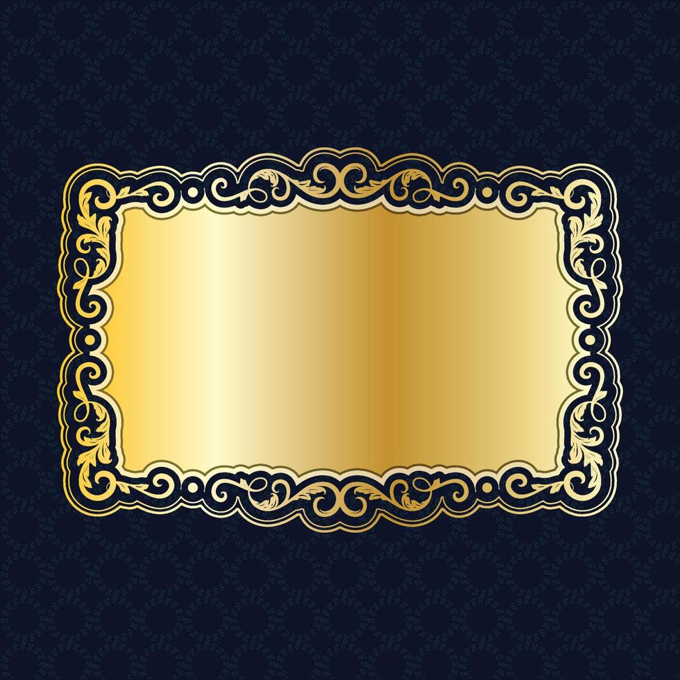 étiquette bannière conseil vecteur doré ornemental luxe royal conception victorienne