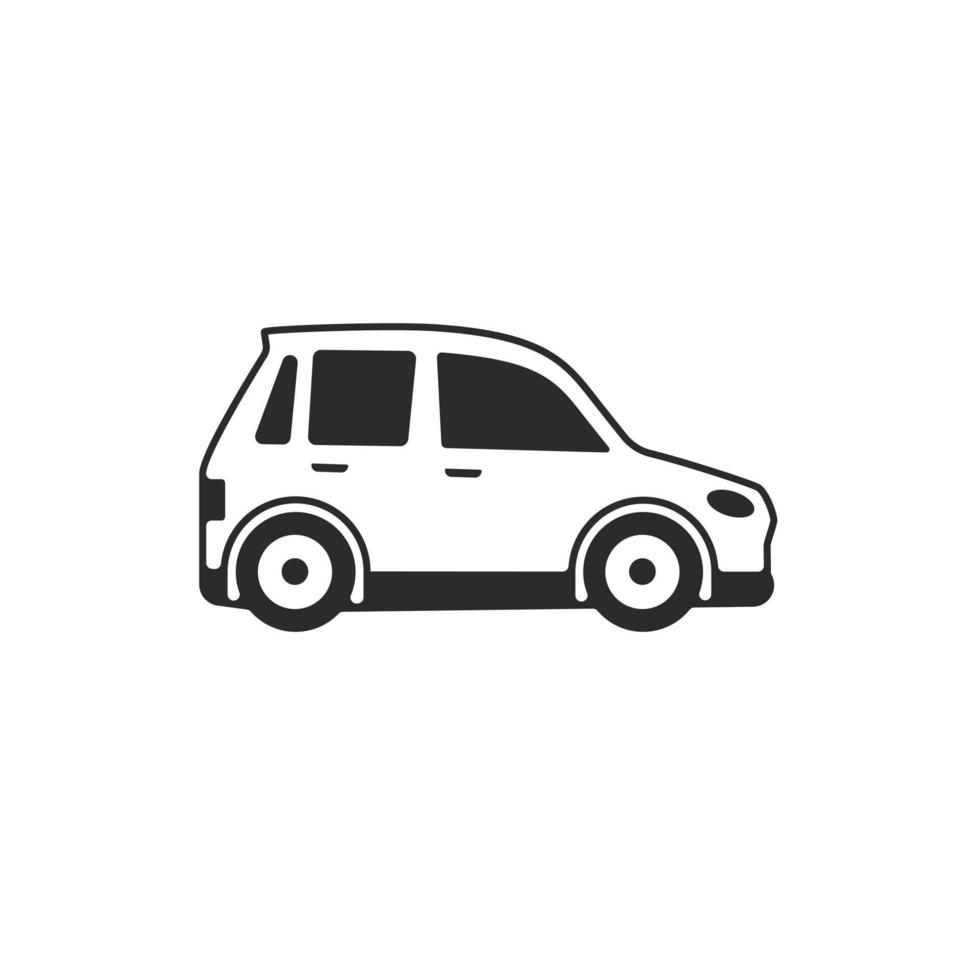 icône de voiture écologique isolée sur blanc. illustration vectorielle de véhicule de transport symbole. signe pour votre conception, logo, présentation, etc. vecteur