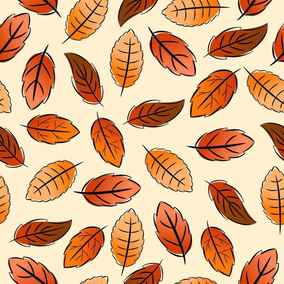 motif de feuilles d'automne sans soudure vecteur