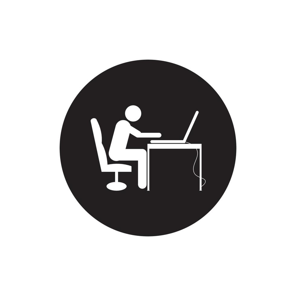 travail à domicile logo vector illustration design