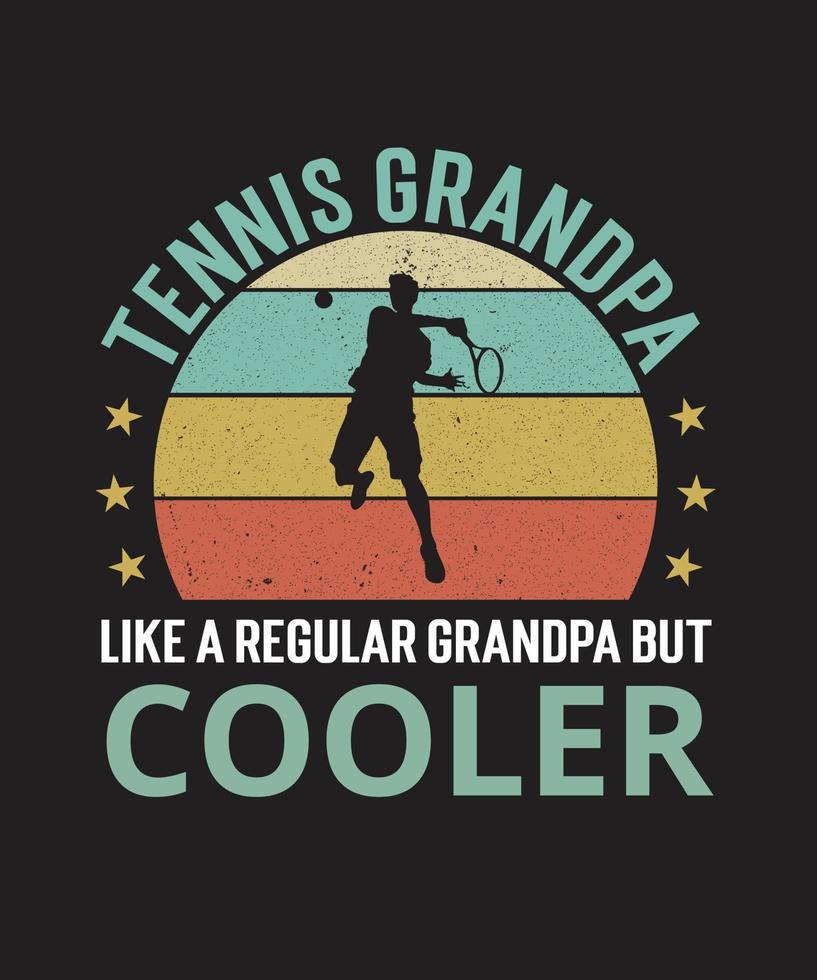 grand-père de tennis comme un grand-père ordinaire mais svg plus cool, cadeaux de père vecteur