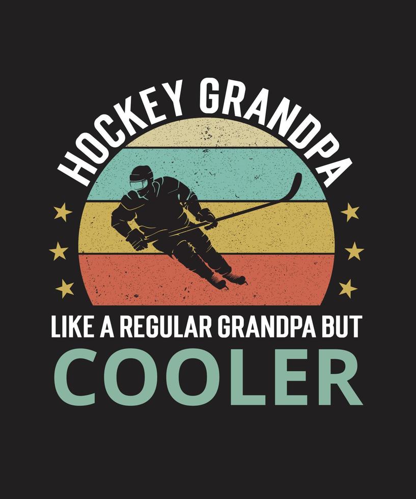 grand-père de hockey comme un grand-père ordinaire mais plus cool svg, gifs de père vecteur